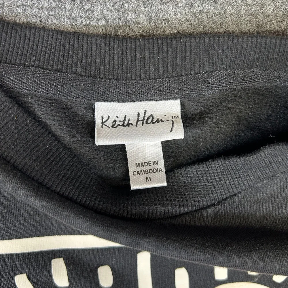 Keith Haring Graphic‎ Sweatshirt Black Heart Radiant People Crewneck Medium